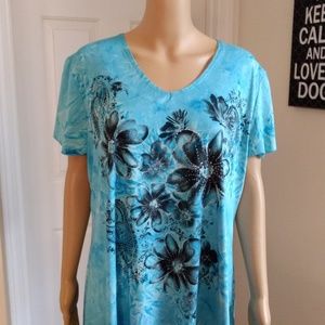 Floral Short Sleeve Blouse